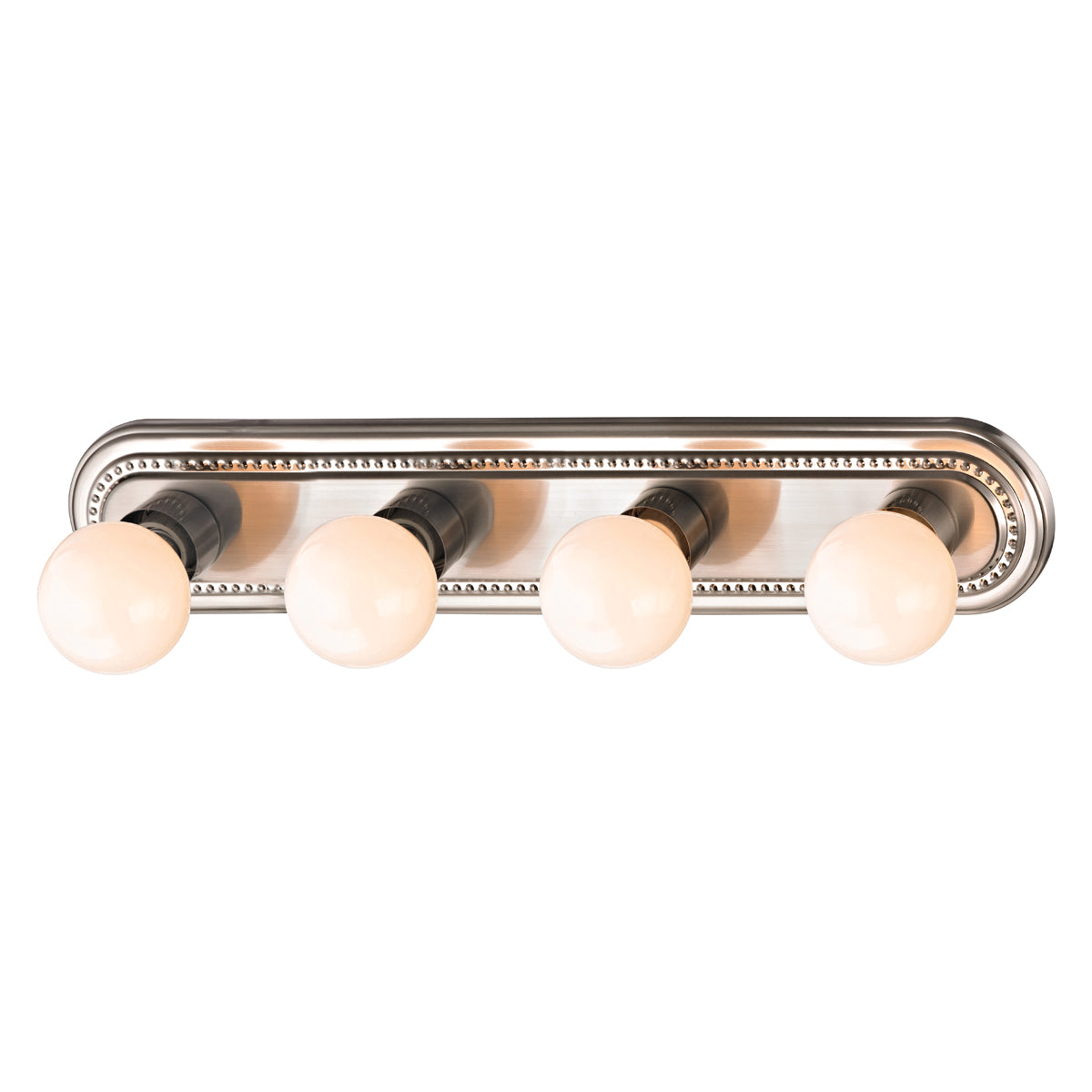 Boston Harbor 918-4-BN Vanity Bar Fixture, 100 W, 4-Lamp, G Lamp, Steel Fixture, Brushed Nickel Fixture