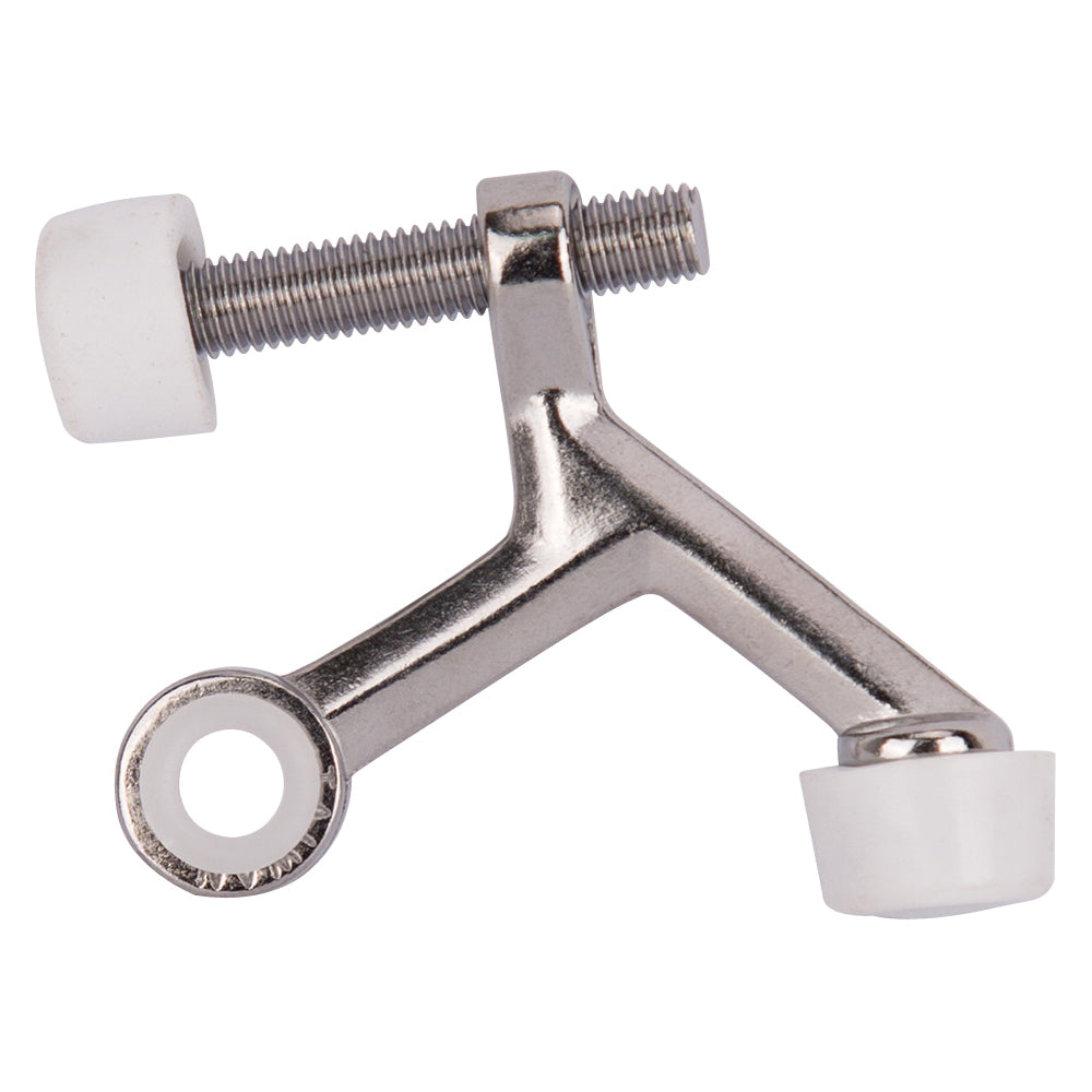 Prosource H20-B022-PS Light-Duty Hinge Pin Door Stop, 2-1/4 in Projection, Die-Cast Zinc &amp; Plastic, Chrome