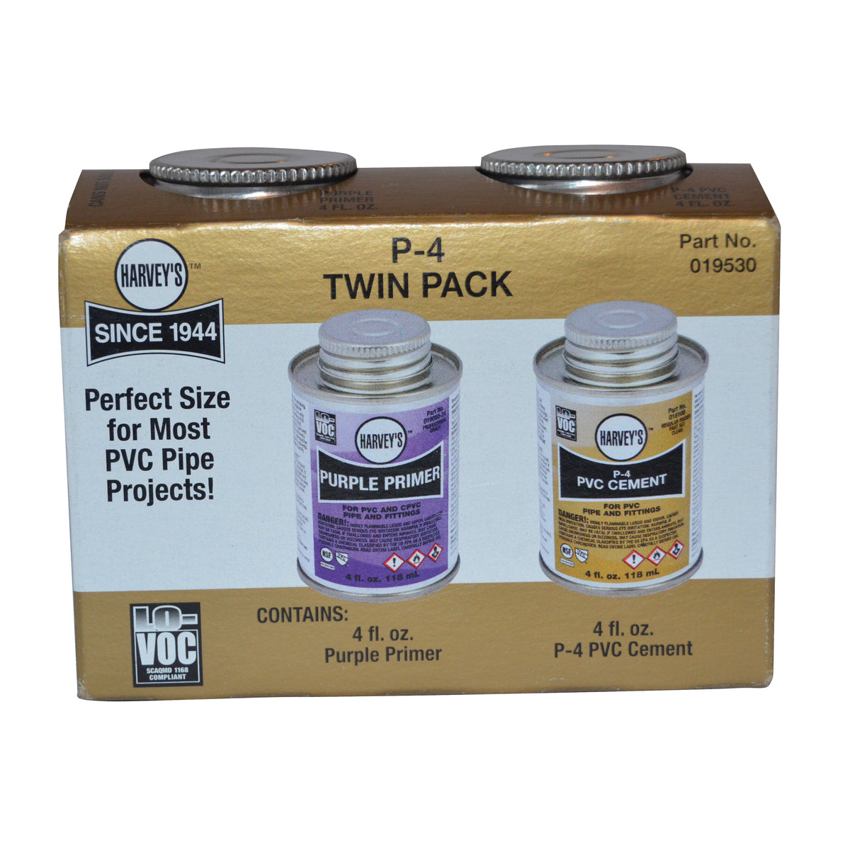 Harvey 019530 Cement Primer, Purple, 4 oz Box