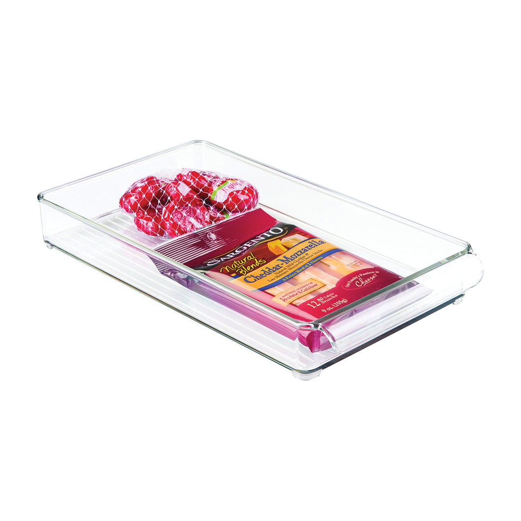 iDESIGN 70230 Refrigerator Tray, 8 in W, 2 in H, Plastic, Clear