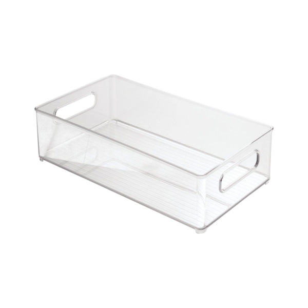 iDESIGN 70530 Storage Bin, 14-1/2 in L, 8 in W, 4 in H, Plastic, Clear