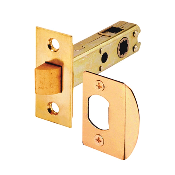 Defender Security E 2281 Passage Door Latch, Steel, Brass