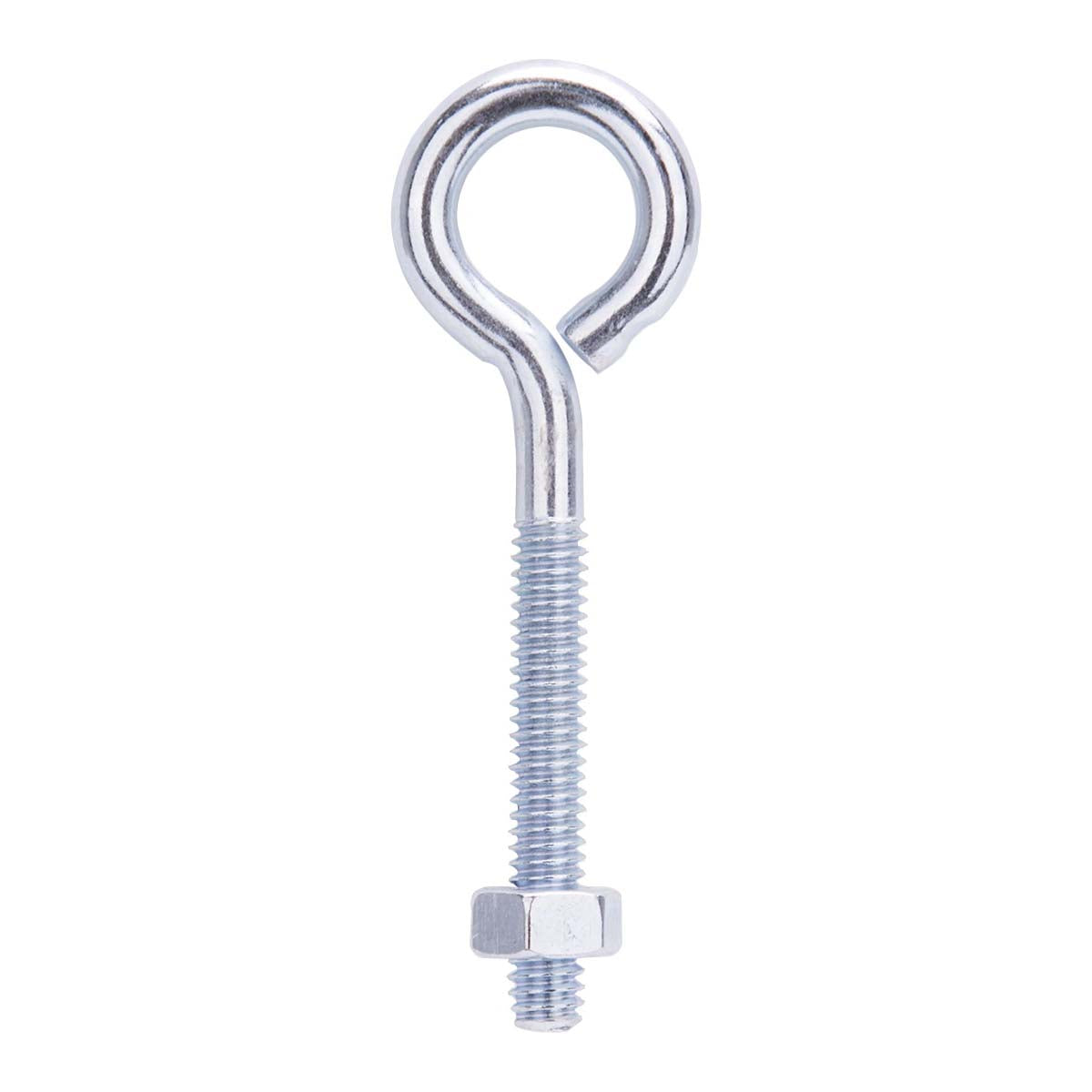 ProSource LR271 Eye Bolt, 1/4 in Thread, Machine Thread, 1-5/8 in L Thread, 31/32 in Dia Eye, 125 lb Working Load, Steel