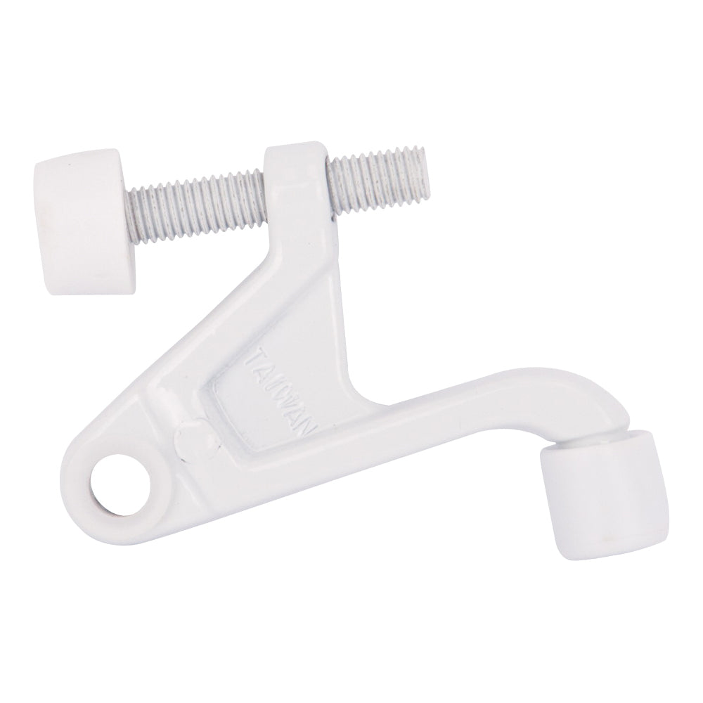 Prosource H20-B038-PS Heavy-Duty Hinge Pin Door Stop, 2-3/4 in Projection, Die-Cast Zinc &amp; Plastic, White