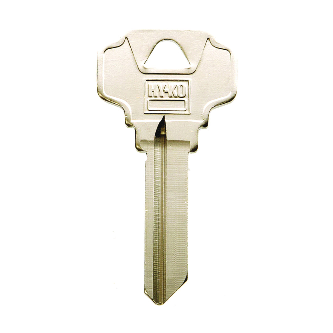 HY-KO 11010SC4D Key Blank, Brass, Nickel, For: Schlage Cabinet, House Locks and Padlocks
