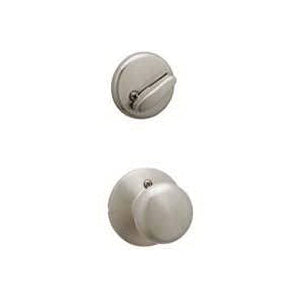 Schlage F Series F59PLY619 Interior Pack, Satin, Knob Handle, 1-5/8 to 2 in Thick Door