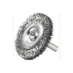 Weiler 36413 Wire Wheel Brush, 3 in Dia, 1/4 in Arbor/Shank, Steel Bristle