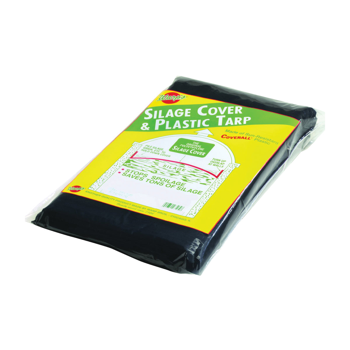 Warp&#39;s SSC-20 Tarpaulin, 20 ft L, 20 ft W, 3 mil Thick, Plastic, Black