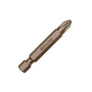 IRWIN IWAF22PH210 Power Bit, #2 Drive, Phillips Drive, 1/4 in Shank, Hex Shank, 2 in L, S2 Steel