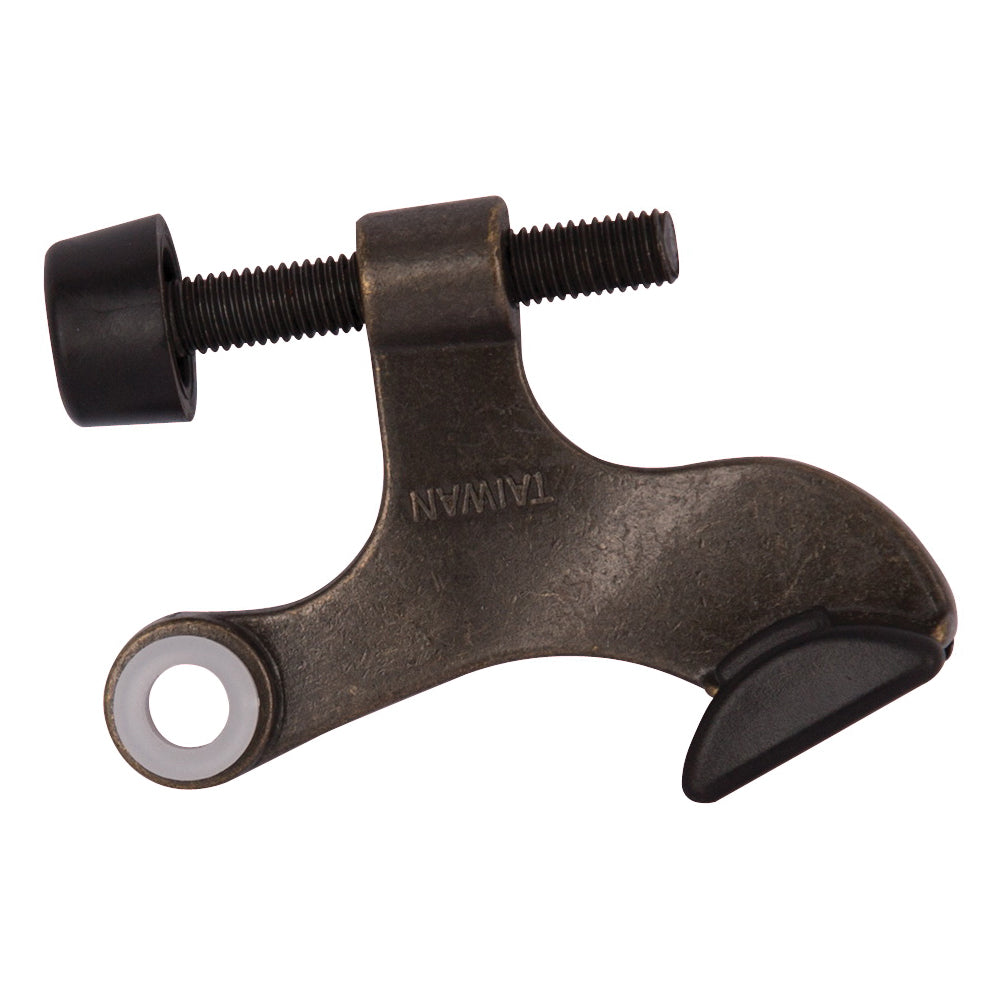 Prosource H20-B041-PS Deluxe Hinge Pin Door Stop, 2-5/8 in Projection, Die-Cast Zinc &amp; Plastic, Antique Brass
