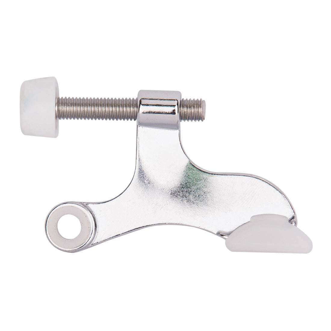 Prosource H20-B042-PS Deluxe Hinge Pin Door Stop, 2-5/8 in Projection, Die-Cast Zinc &amp; Plastic, Chrome
