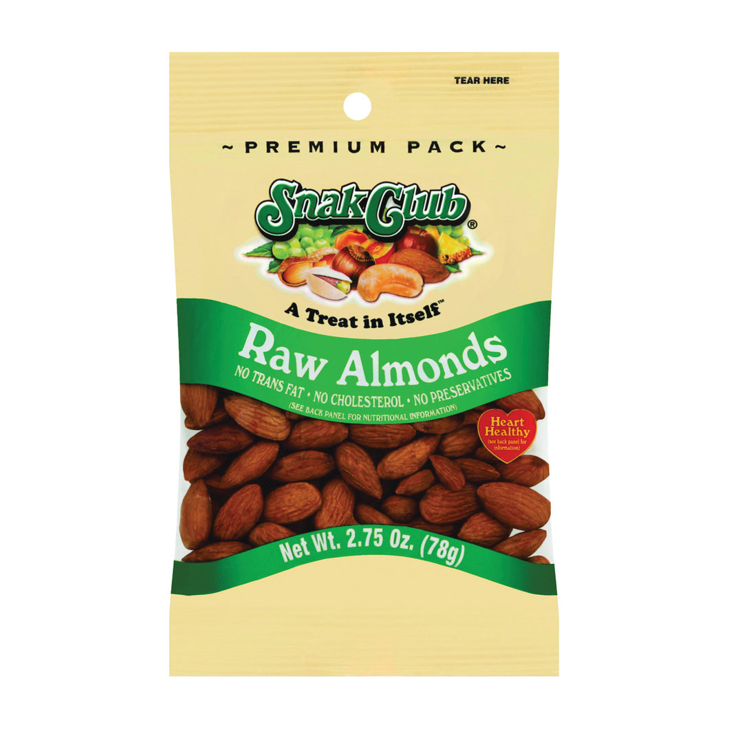 SNAK CLUB SC21238 Raw Almond, 2.6 oz Bag