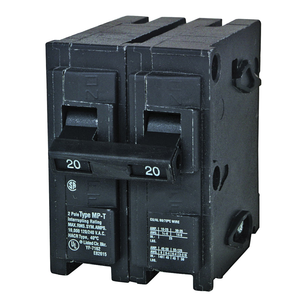 Siemens MP220 Circuit Breaker with Insta-Wire, Type MP-T, 20 A, 2 -Pole, 120/240 V, Plug Mounting