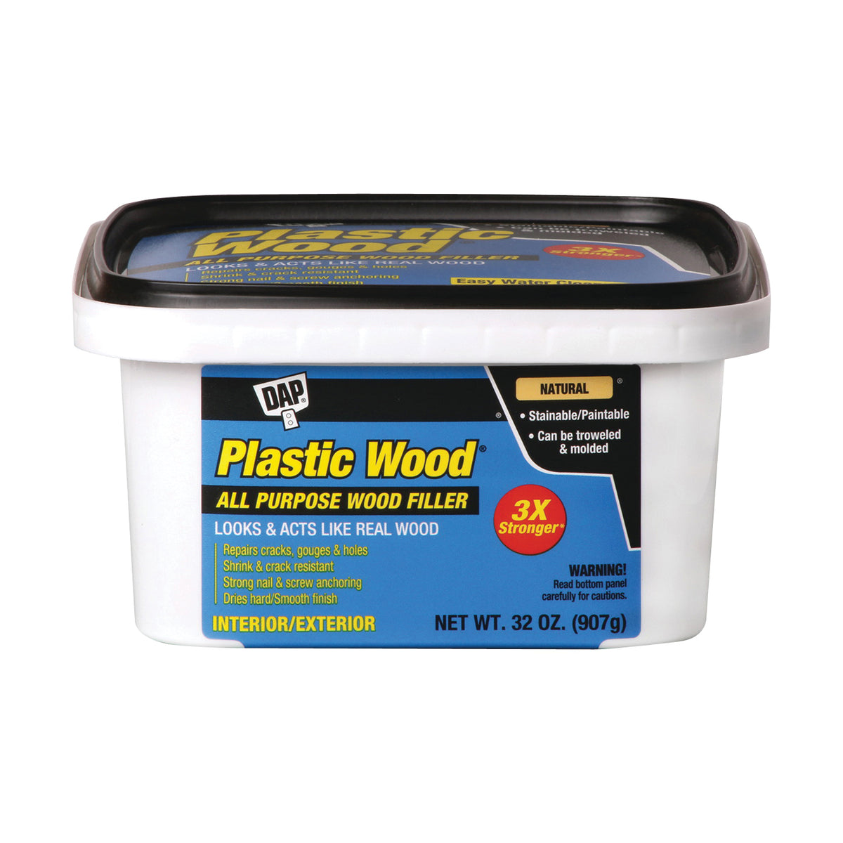 DAP Plastic Wood 00525 Wood Filler, Paste, Musty, Natural, 32 oz