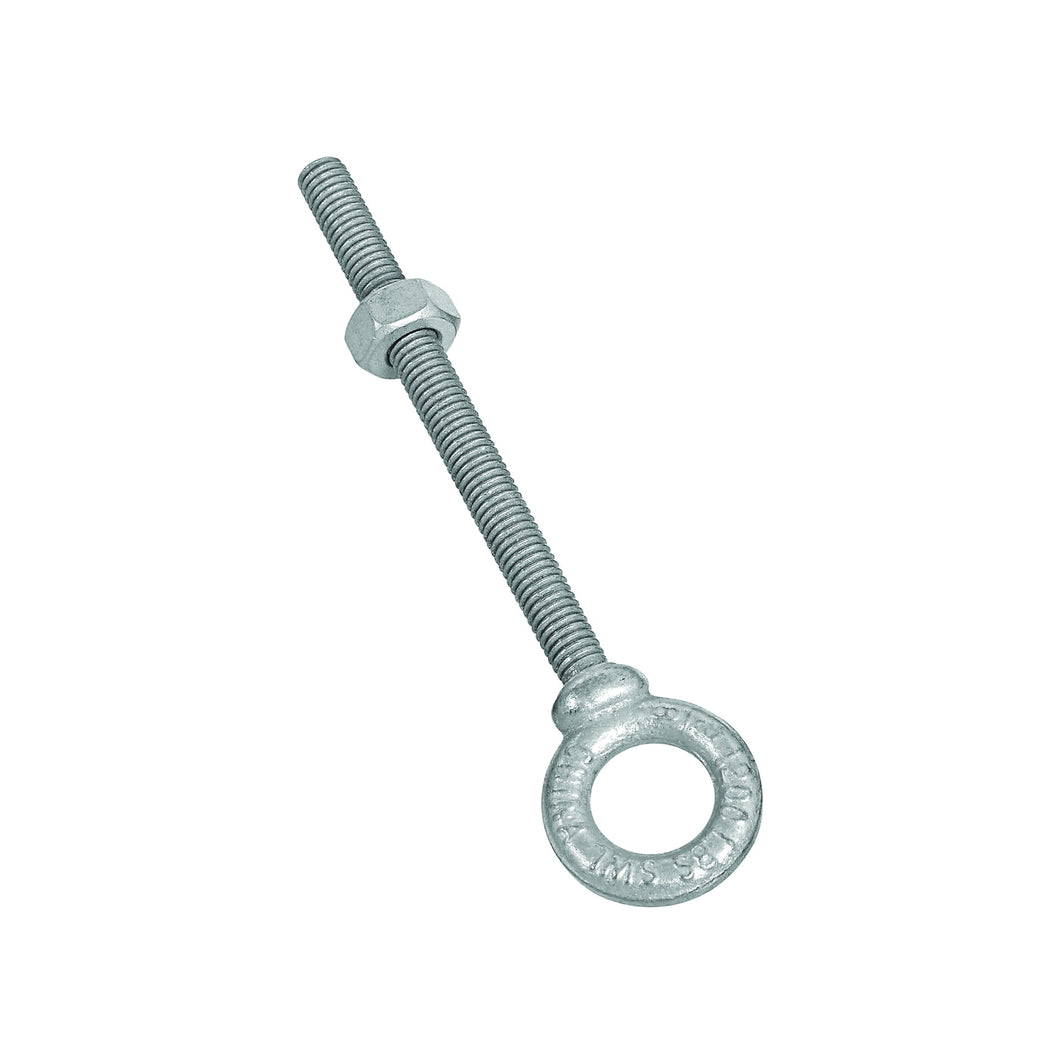 National Hardware N245-134 Eye Bolt, 3/8-16 Thread, 4-1/8 in L Thread, 3/4 in ID x 1-3/8 in OD Dia Eye, 4-1/2 in L Shank