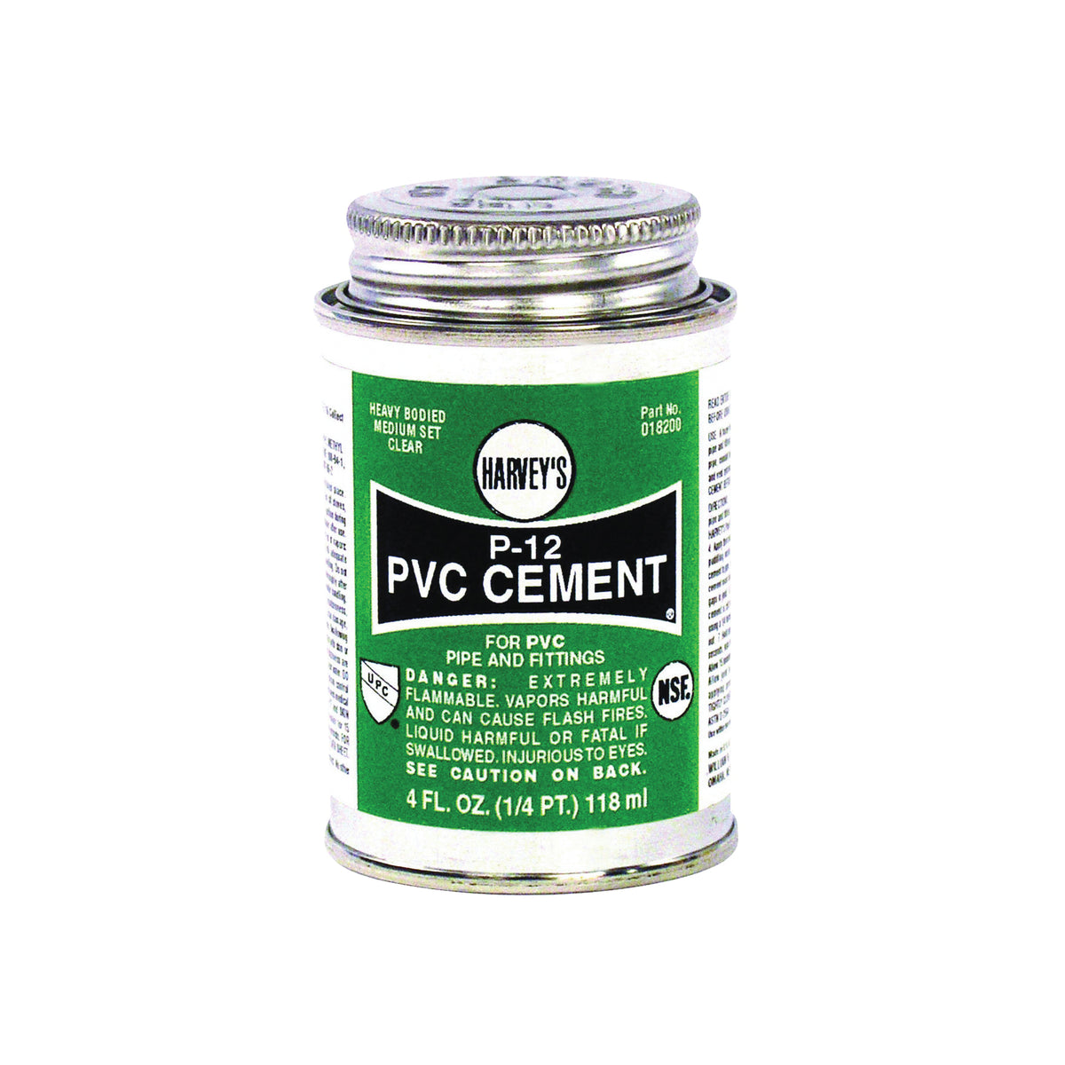 Harvey 018200-24 Solvent Cement, 4 oz Can, Liquid, Clear