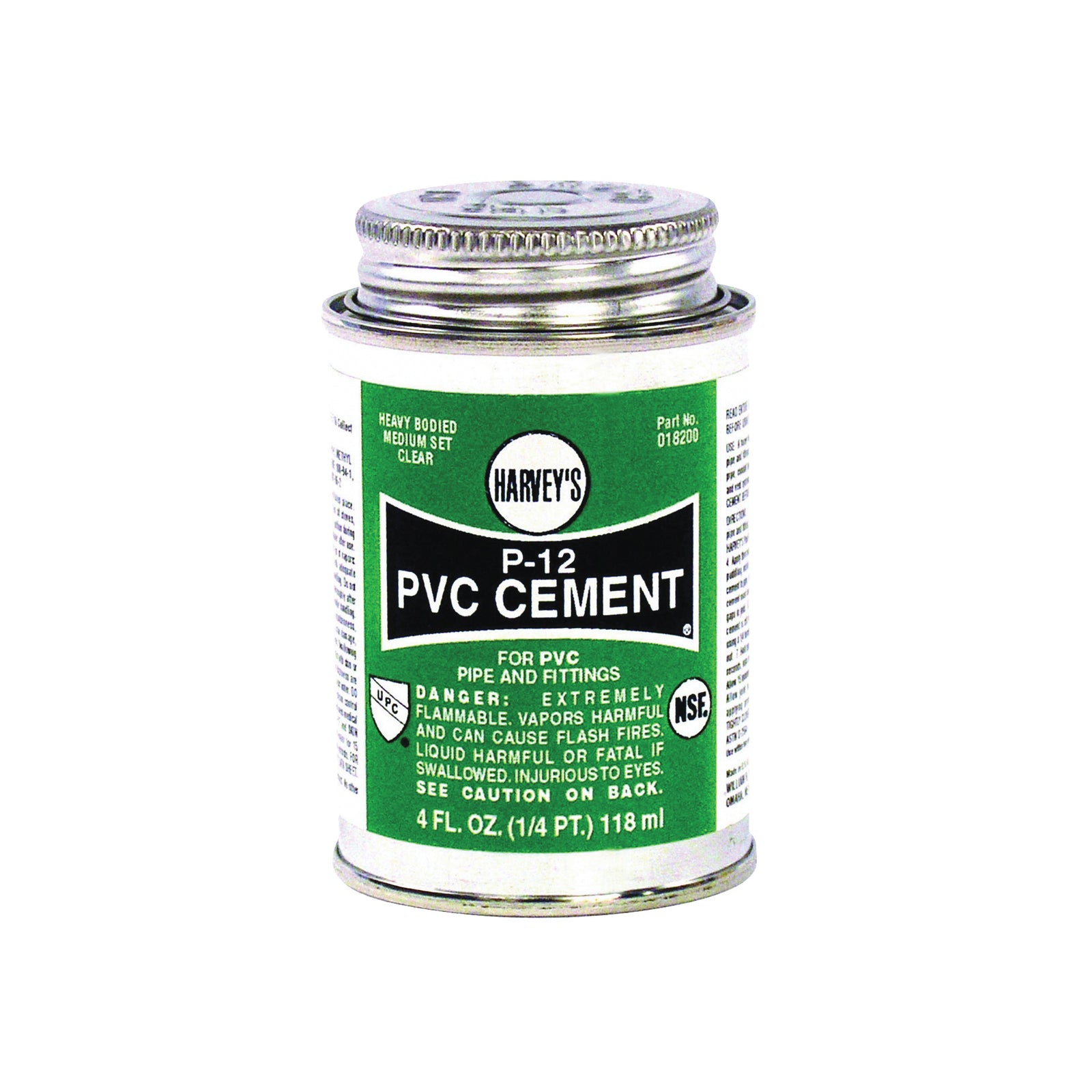 Harvey 018200-24 Solvent Cement, 4 oz Can, Liquid, Clear
