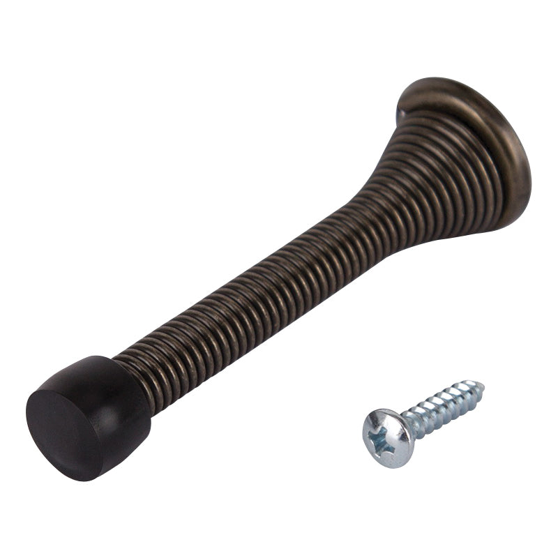 Prosource H62-B041-PS Heavy-Duty Spring, 5/16 in Dia Base, 3-1/8 in Projection, Plastic &amp; Steel, Antique Brass