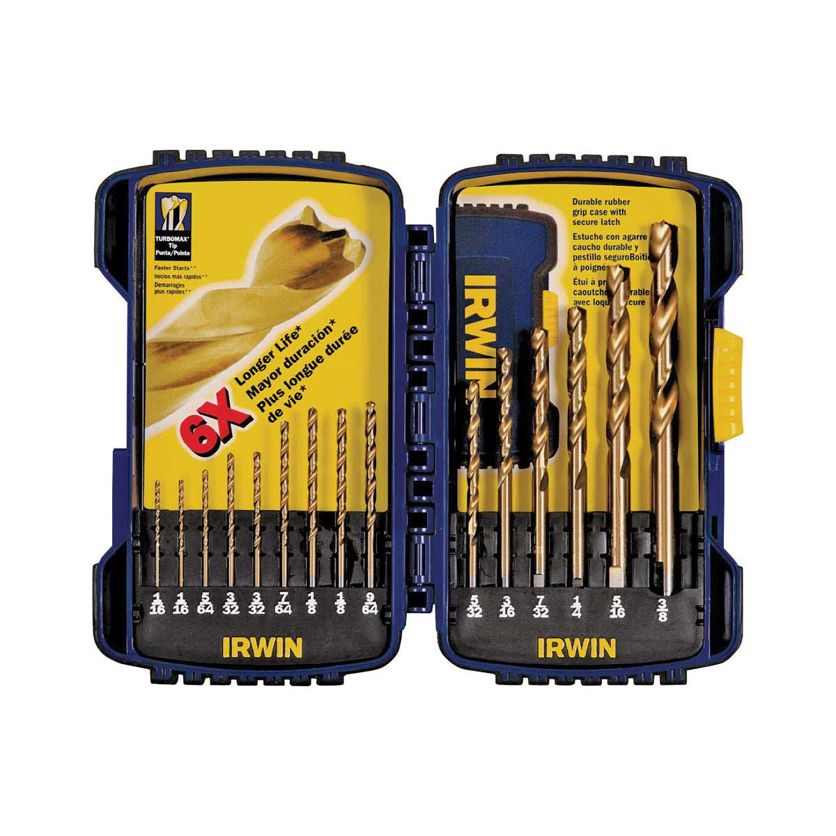 IRWIN SPEEDBOR 3018009 Drill Bit Set, 15-Piece, HSS, Titanium Nitride-Coated