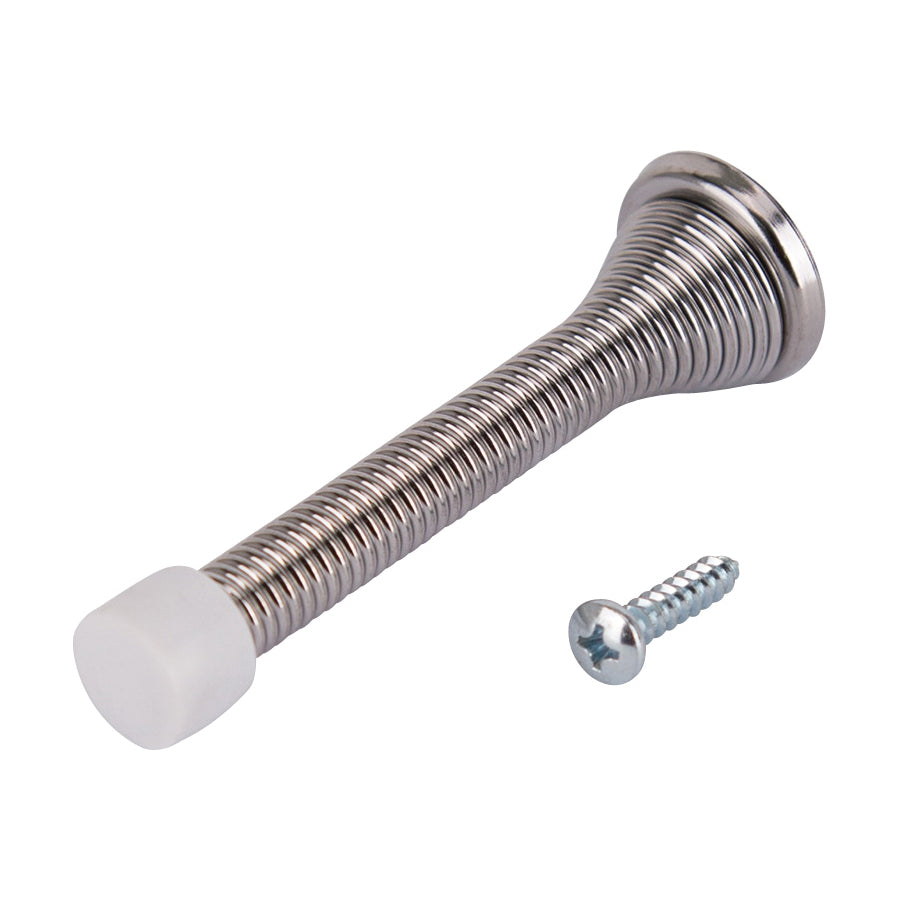 Prosource H62-B042-PS Heavy-Duty Spring, 5/16 in Dia Base, 3-1/8 in Projection, Plastic &amp; Steel, Chrome