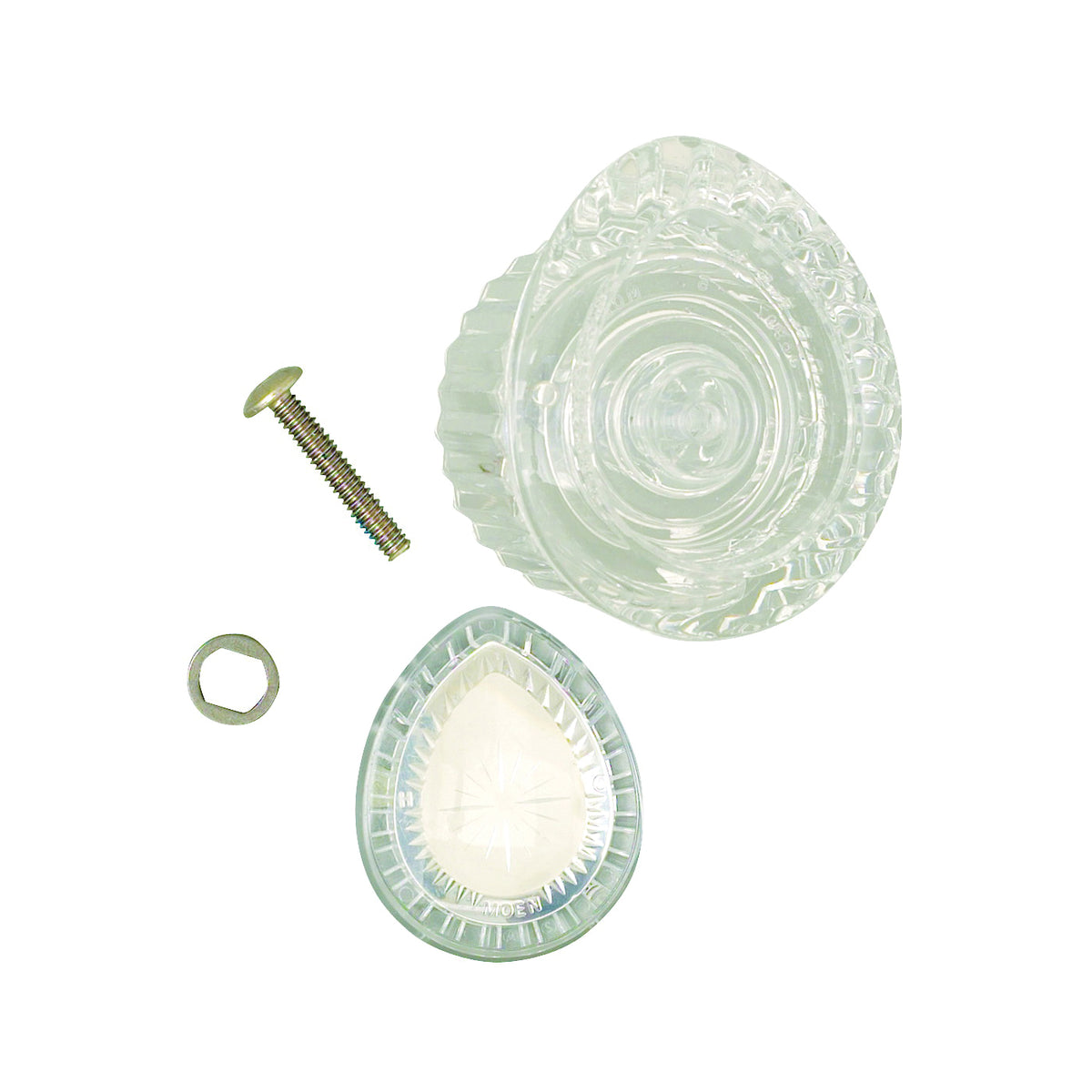 Moen 100710 Handle Kit with Cap, Plastic, Chrome Plated, For: Posi-Temp Single Handle Tub/Shower