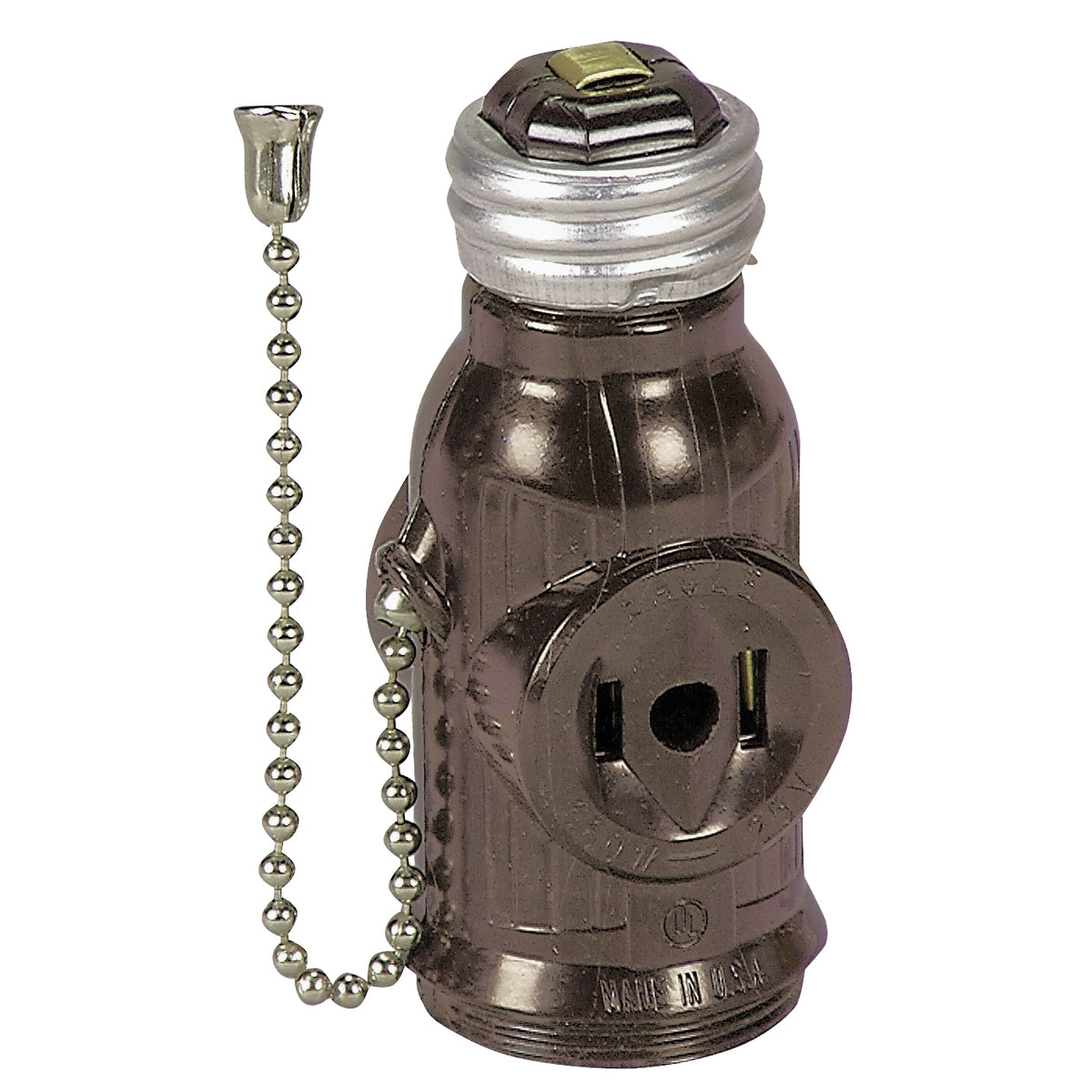 Eaton Wiring Devices 718B-BOX Adapter, 660 W, 2-Outlet, Thermoplastic, Brown