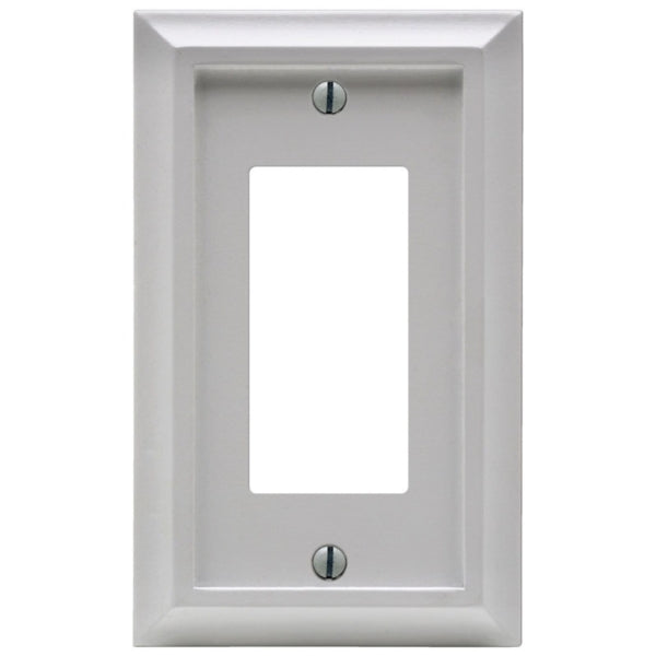 Amerelle Deerfield 2040RW Wallplate, 1 -Gang, Wood, White