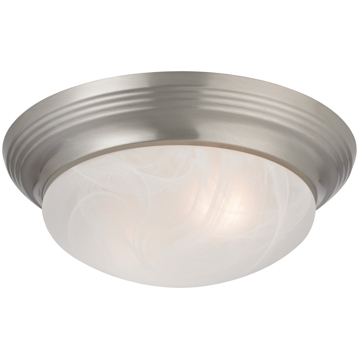 Boston Harbor 563116BN Two Light Flush Mount Ceiling Fixture, 120 V, 60 W, 2-Lamp, A19 or CFL Lamp