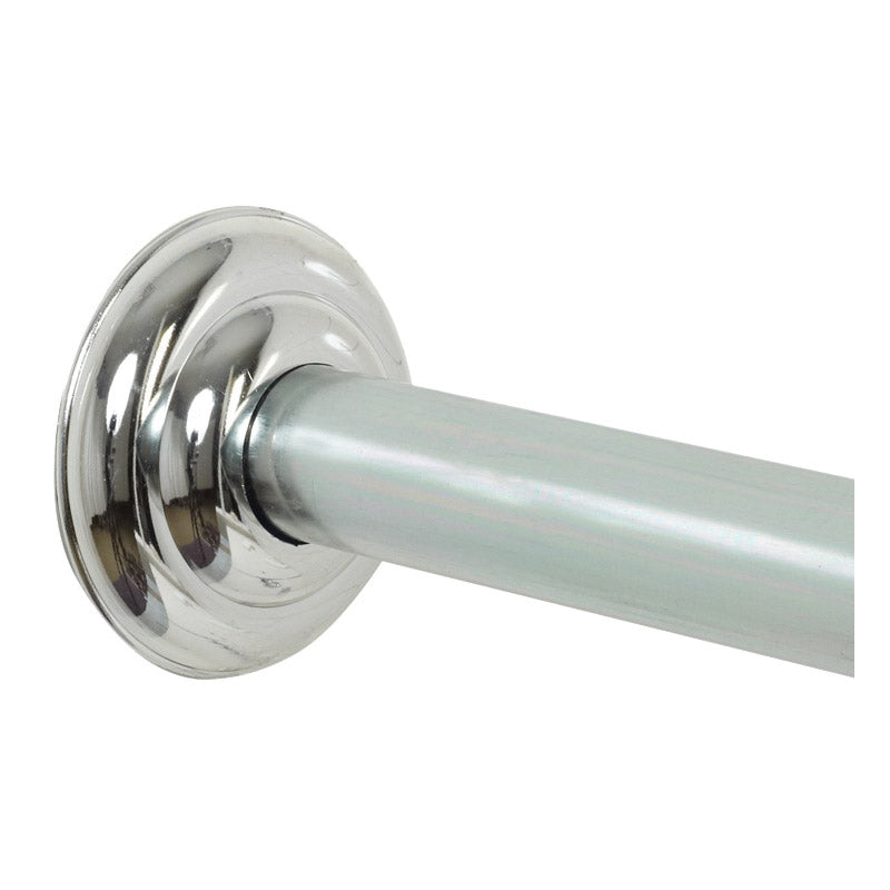 Zenna Home 653SS/648SS Shower Rod, 41 to 72 in L Adjustable, Steel, Chrome