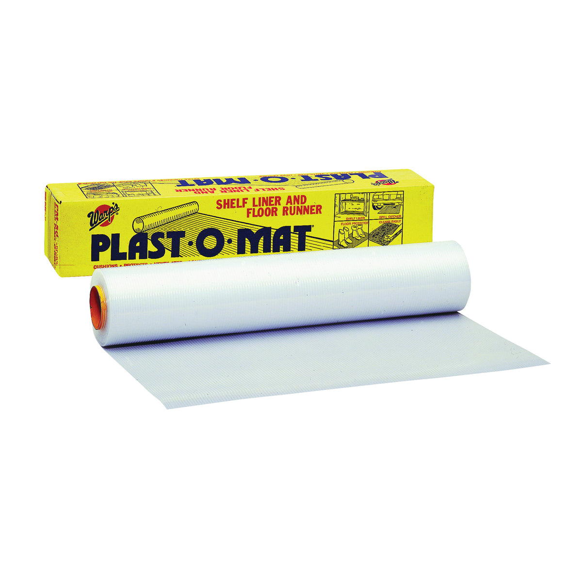 Warp's PM-50 Floor Runner, 50 ft L, 30 in W, Plastic, Clear