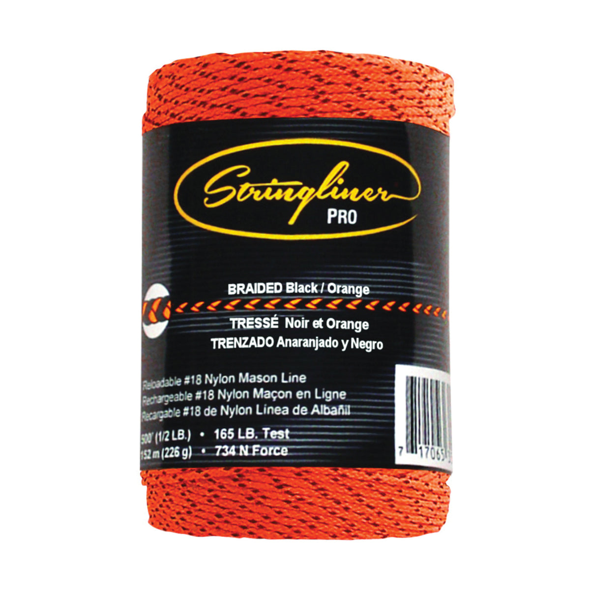 Stringliner 35491 Replacement Construction Line, 500 ft L Line, Black/Orange Line