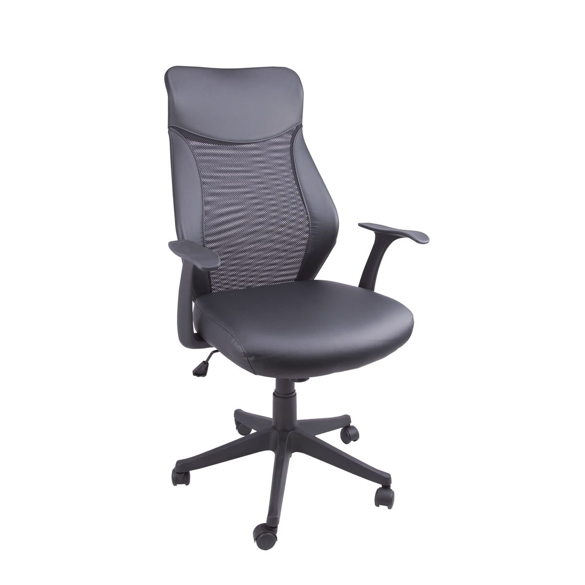 Simple Spaces FY-1352-9 Office Chair, 25-1/4 in W, 26.25 in D, 43.75 to 47.75 in H, Polypropylene Frame