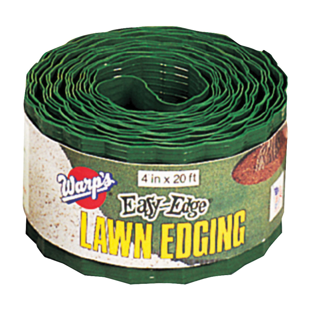 Warp's Easy-Edge LE-420-G Lawn Edging, 20 ft L, 4 in H, Plastic, Green