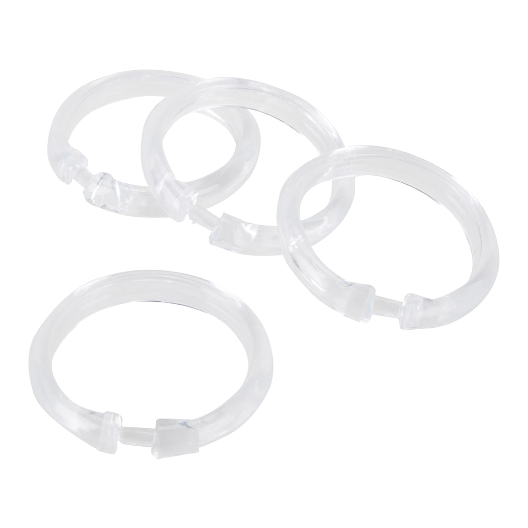 Simple Spaces SD-ORING-C3L Shower Curtain Ring, Plastic, Clear, 1 cm W, 2-1/2 in H