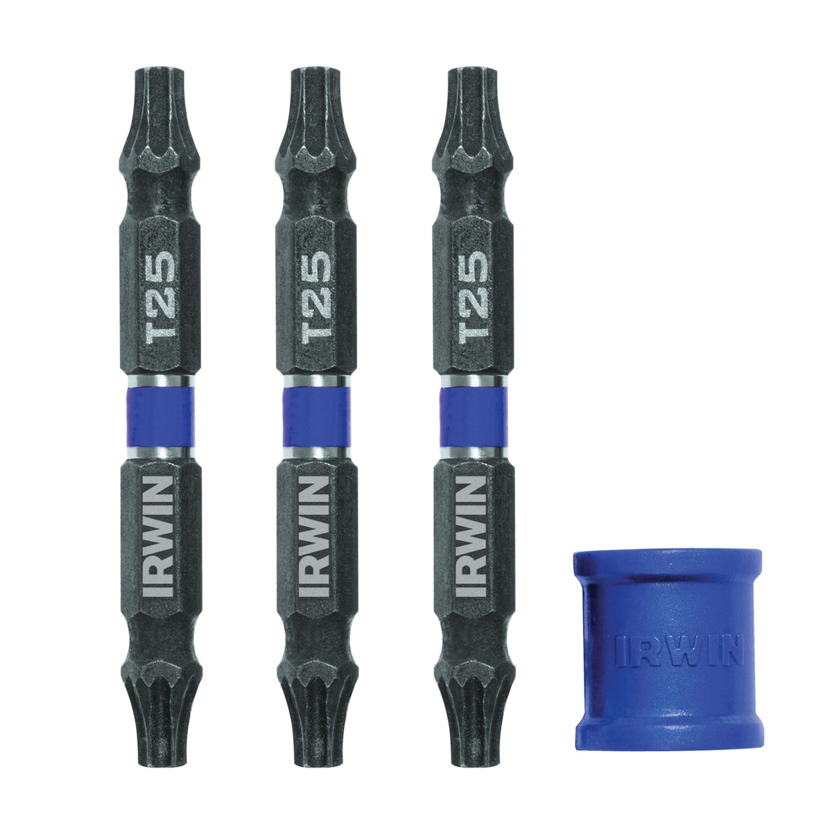 IRWIN 1903514 Bit Set with Magnetic Screw Hold Attachment, 4-Piece, Double-Ended, Steel