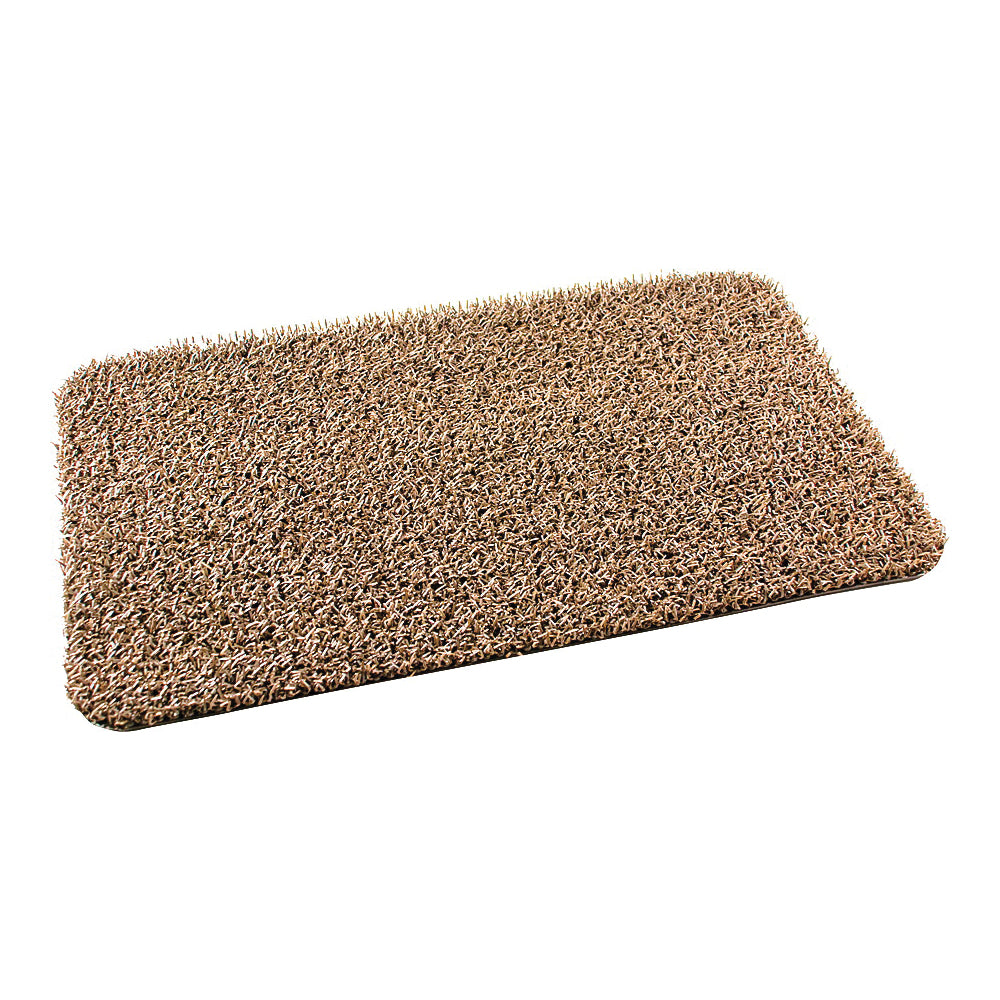 GRASSWORX Clean Machine 10372031 Door Mat, 30 in L, 18 in W, Rectangular, Medium Flair Pattern, Earth Taupe