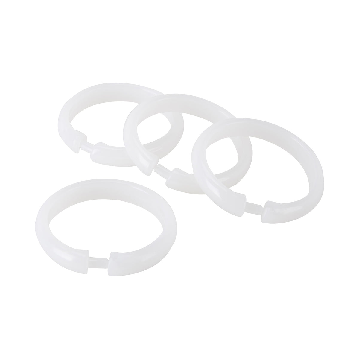 Simple Spaces SD-ORING-F3L Shower Curtain Ring, Plastic, Frosted, 1 cm W, 2-3/8 in H