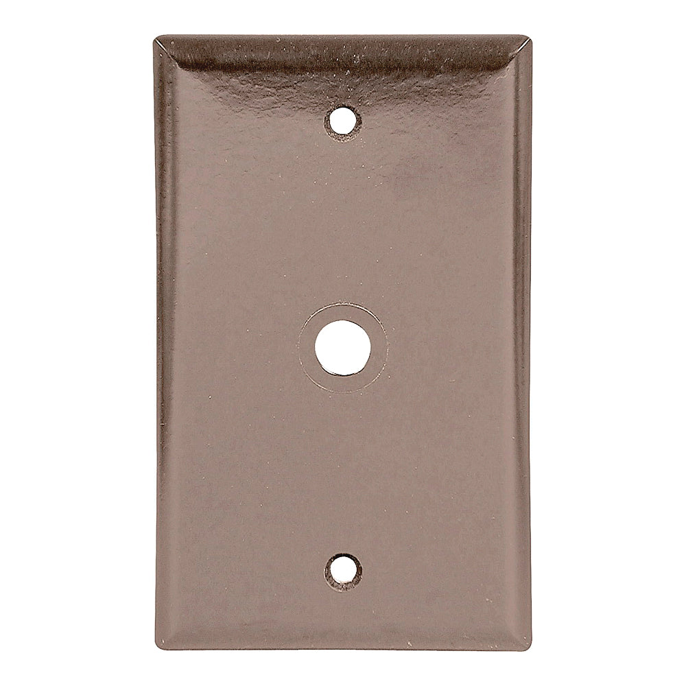 Eaton Wiring Devices 2128 2128B-BOX Wallplate, 4-1/2 in L, 2-3/4 in W, 1 -Gang, Thermoset, Brown, High-Gloss