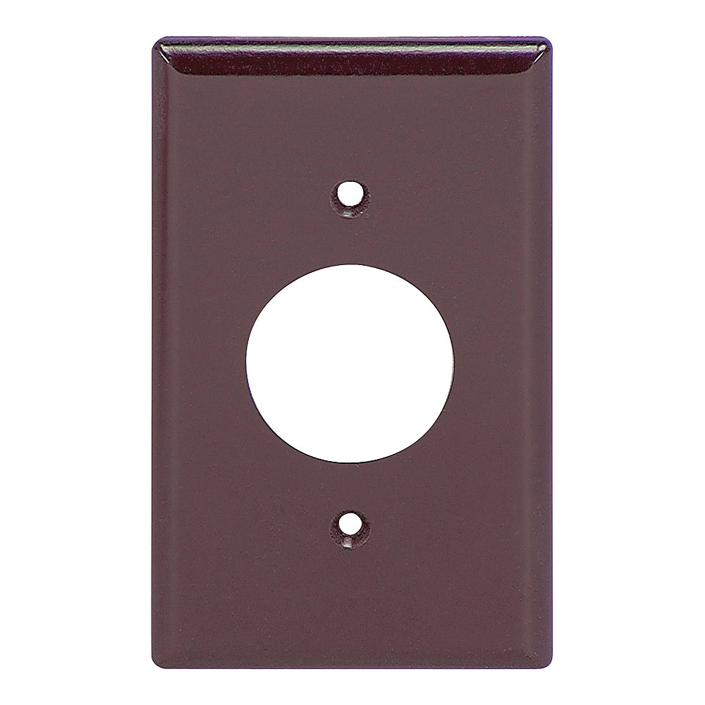 Eaton Wiring Devices 2131B-BOX Single Receptacle Wallplate, 4-1/2 in L, 2-3/4 in W, 1 -Gang, Thermoset, Brown