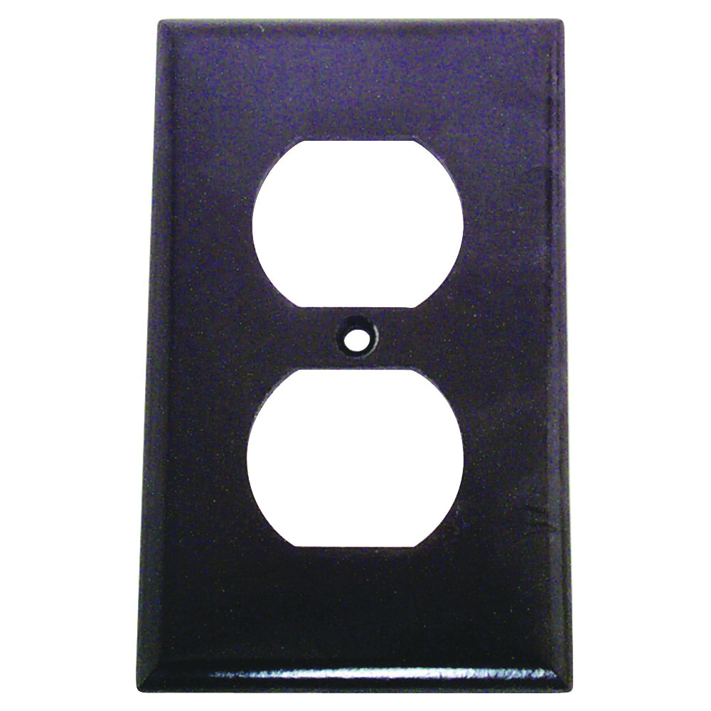 Eaton Wiring Devices 2132B-BOX Receptacle Wallplate, 4-1/2 in L, 2-3/4 in W, 1 -Gang, Thermoset, Brown, High-Gloss