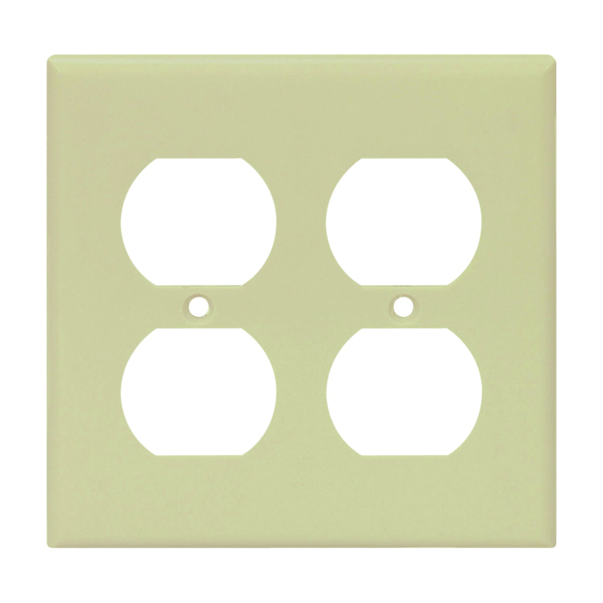 Eaton Wiring Devices 2150V-BOX Receptacle Wallplate, 4-1/2 in L, 4-9/16 in W, 2 -Gang, Thermoset, Ivory