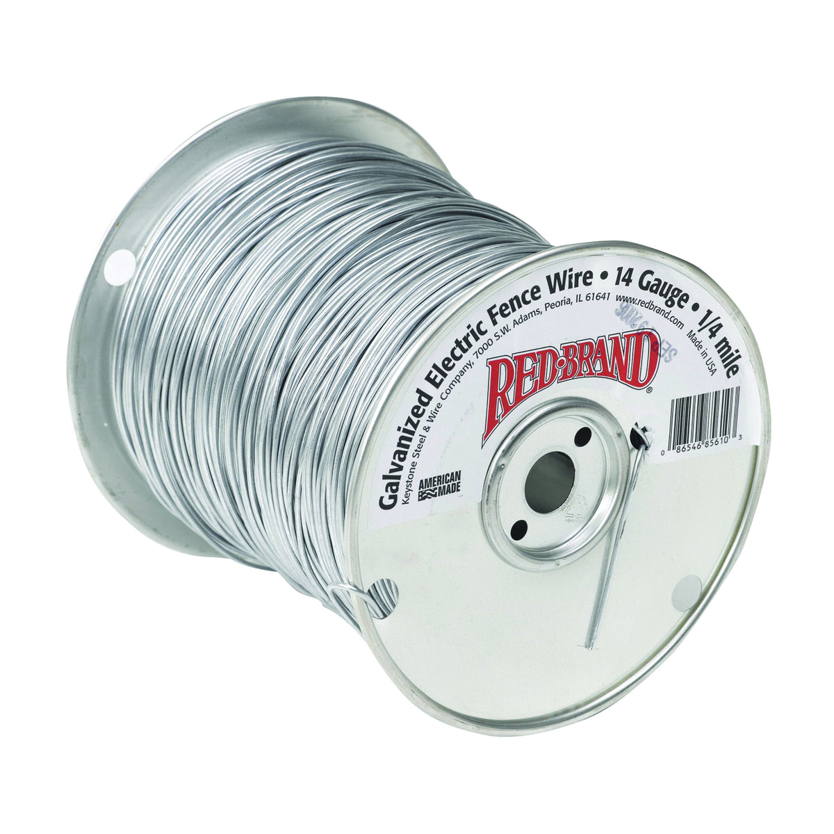 Red Brand 85610 Electric Fence Wire, 14 ga Wire, Steel Conductor, 1/4 mile L