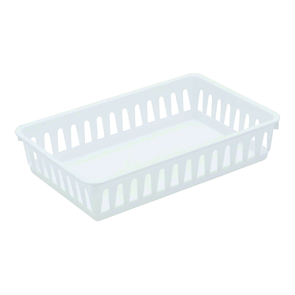 Sterilite 16068024 Storage Tray, 0.7 cu-ft Capacity, Plastic, White