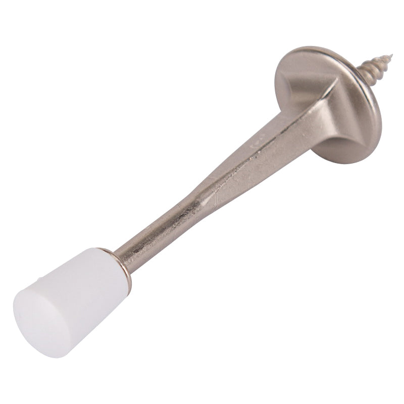 Prosource H20-Z023-PS Heavy-Duty Rigid Door Stop, 3-1/8 in Dia Base, 3-1/8 in Projection, Die-Cast Zinc &amp; Plastic