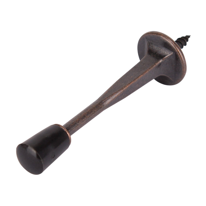 Prosource H20-Z029-PS Heavy-Duty Rigid Door Stop, 3-1/8 in Dia Base, 3-1/8 in Projection, Die-Cast Zinc &amp; Plastic