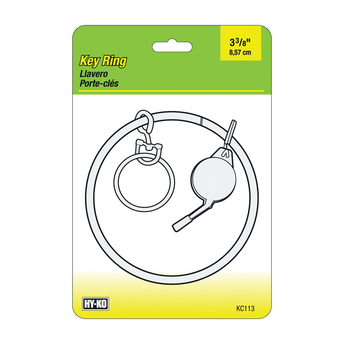 HY-KO KC113 Key Ring, Brass