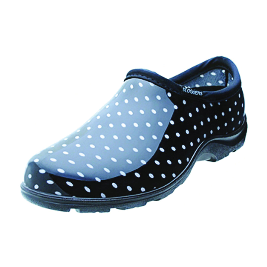 Sloggers 5113BP-10 Comfort Rain Shoes, 10 in, Black/White, Plastic Upper