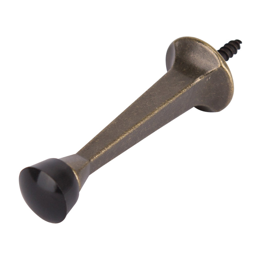 Prosource CL-208P-AB-PS Heavy-Duty Rigid Door Stop, 1 in Dia Base, 3 in Projection, Die-Cast Zinc &amp; Plastic