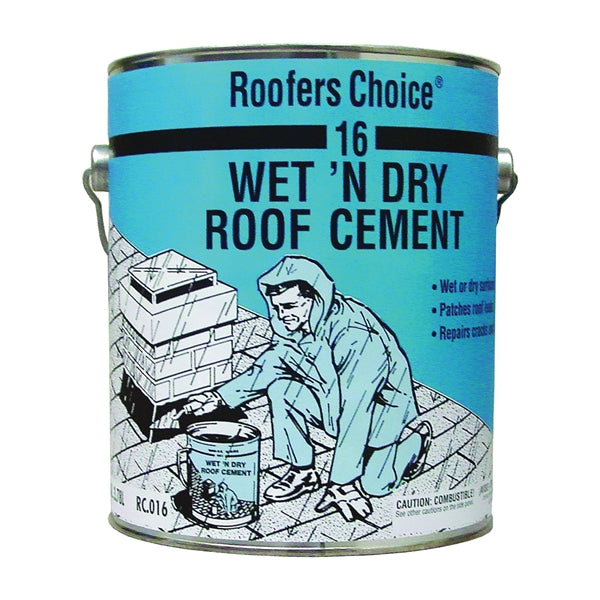 Henry Roofers Choice 16 RC016042 Roof Cement, Liquid, Paste, Petrol, Black, 0.9 gal Pail