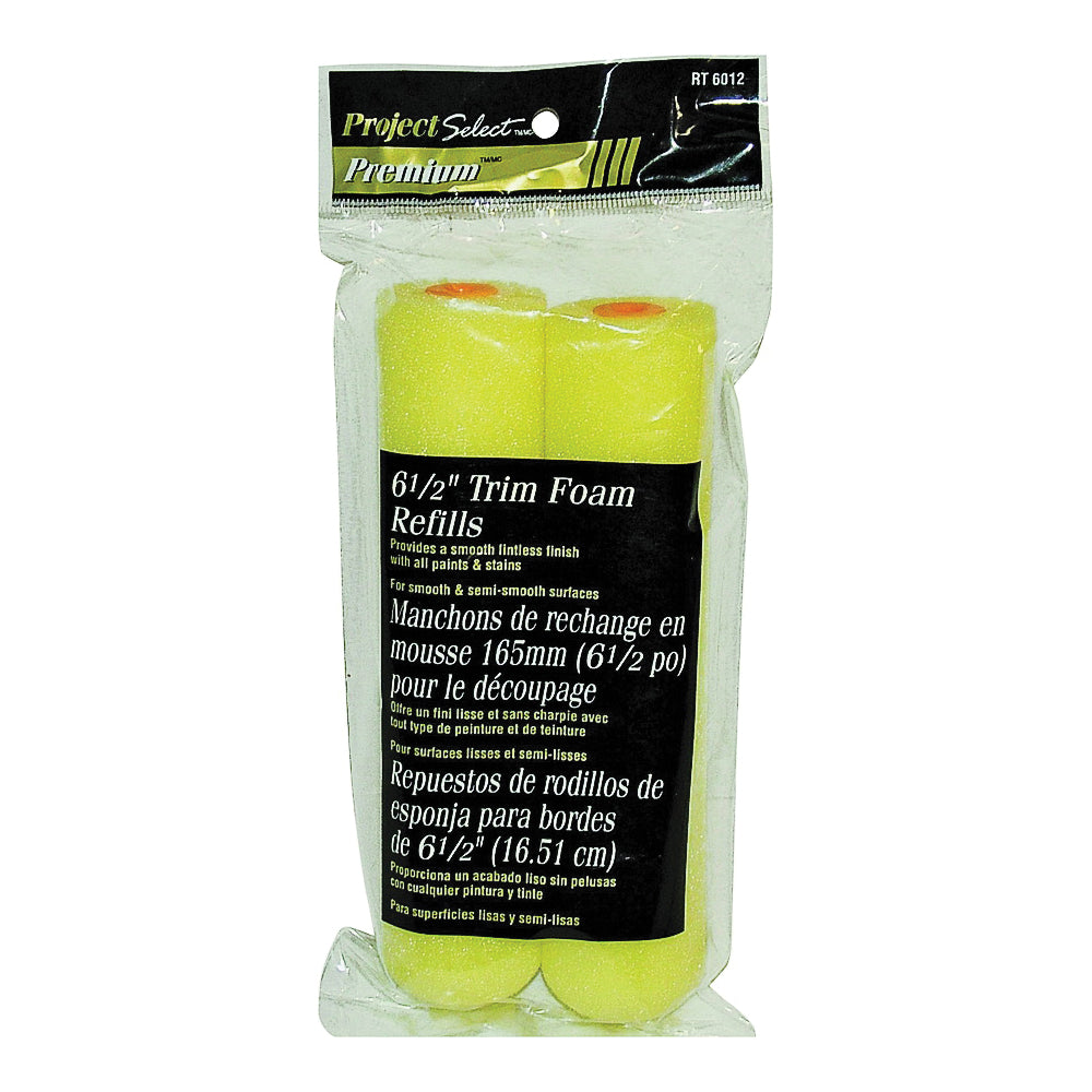 Linzer RT6012 Paint Roller Cover, 3/8 in Thick Nap, 6-1/2 in L, Foam Cover